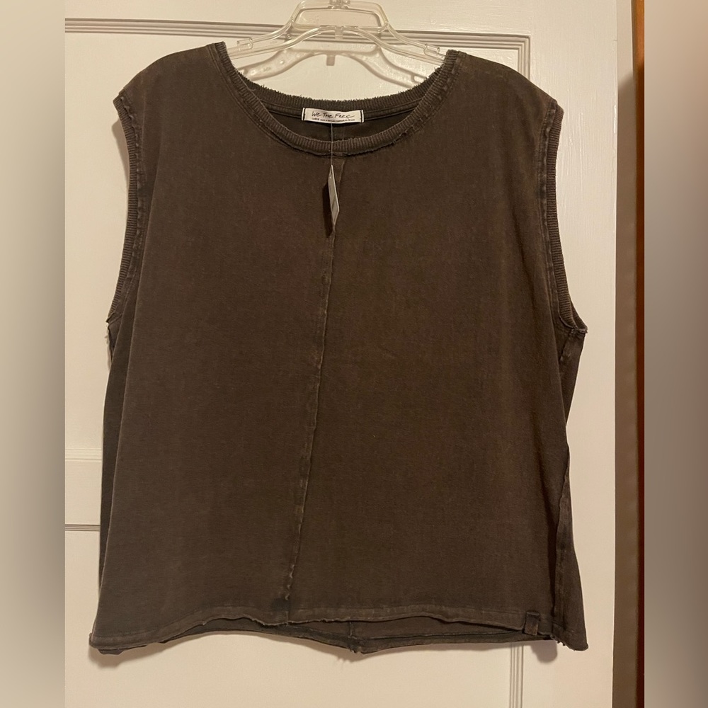 Free People baggy brown tank (size L) (NWT)